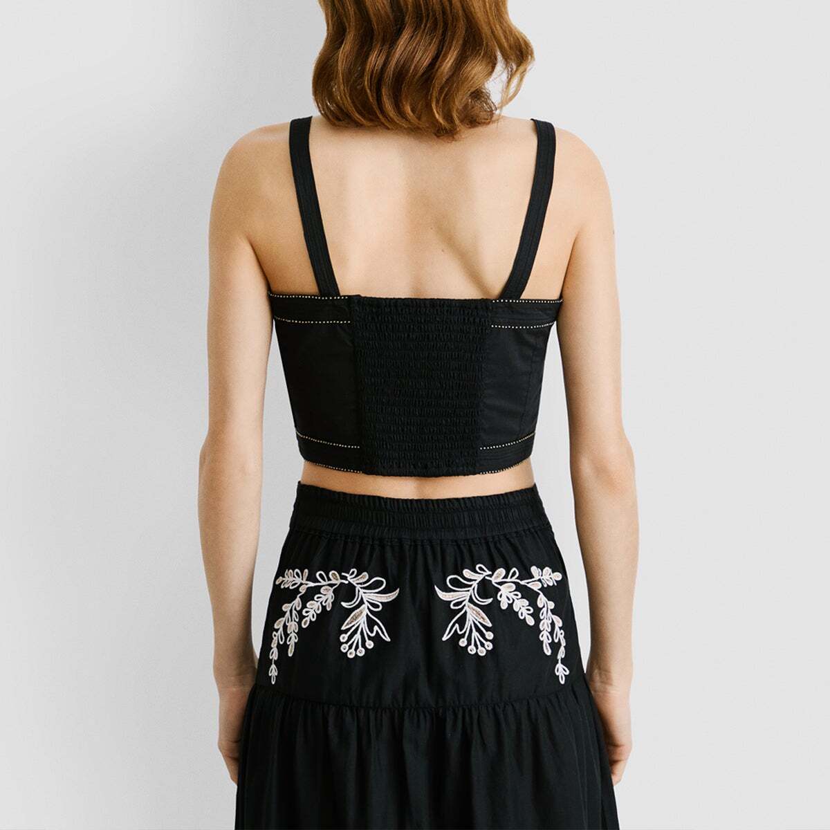 Top À Détails Brodés En Popeline noir, PEPE JEANS