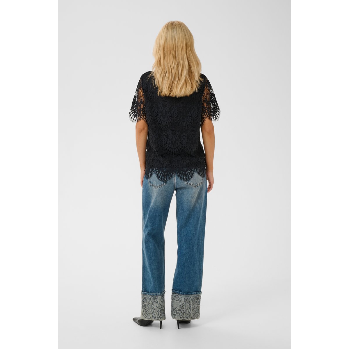 Blouse à manches courtes noir black, CULTURE
