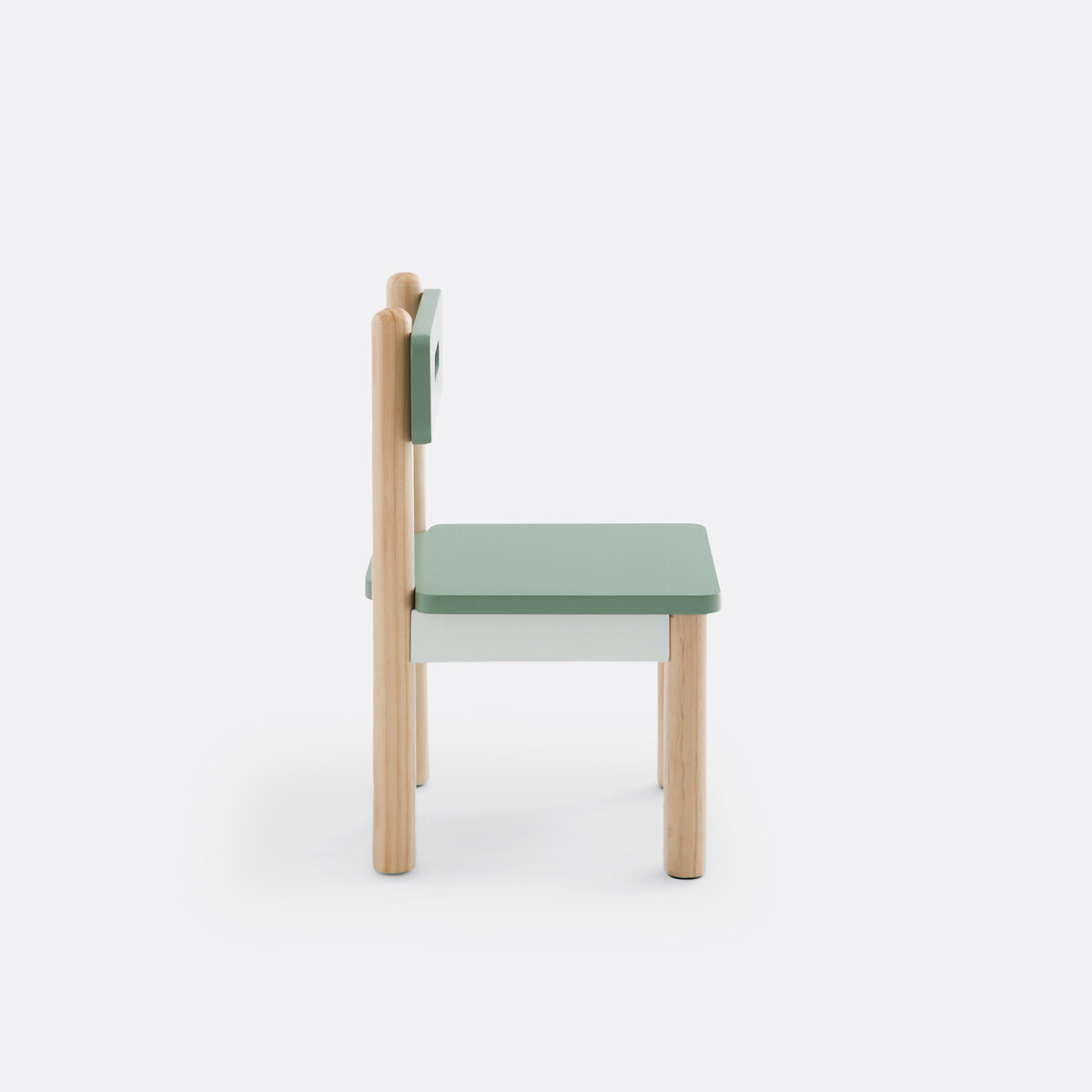 Chaise enfant, Simoni blanc/vert, MA PETITE ECOLE MONTESSORI X LA REDOUTE INTERIEURS