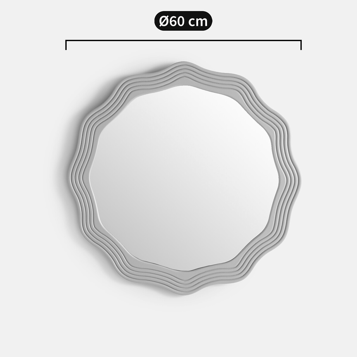 Miroir rond forme fleur, diamètre 60 cm, BLOMA céladon, LA REDOUTE INTERIEURS