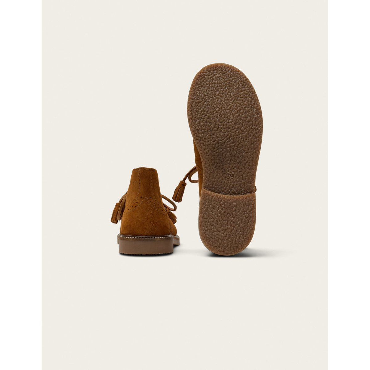 Bottines à lacets DEZI suède ambre, ODAJE