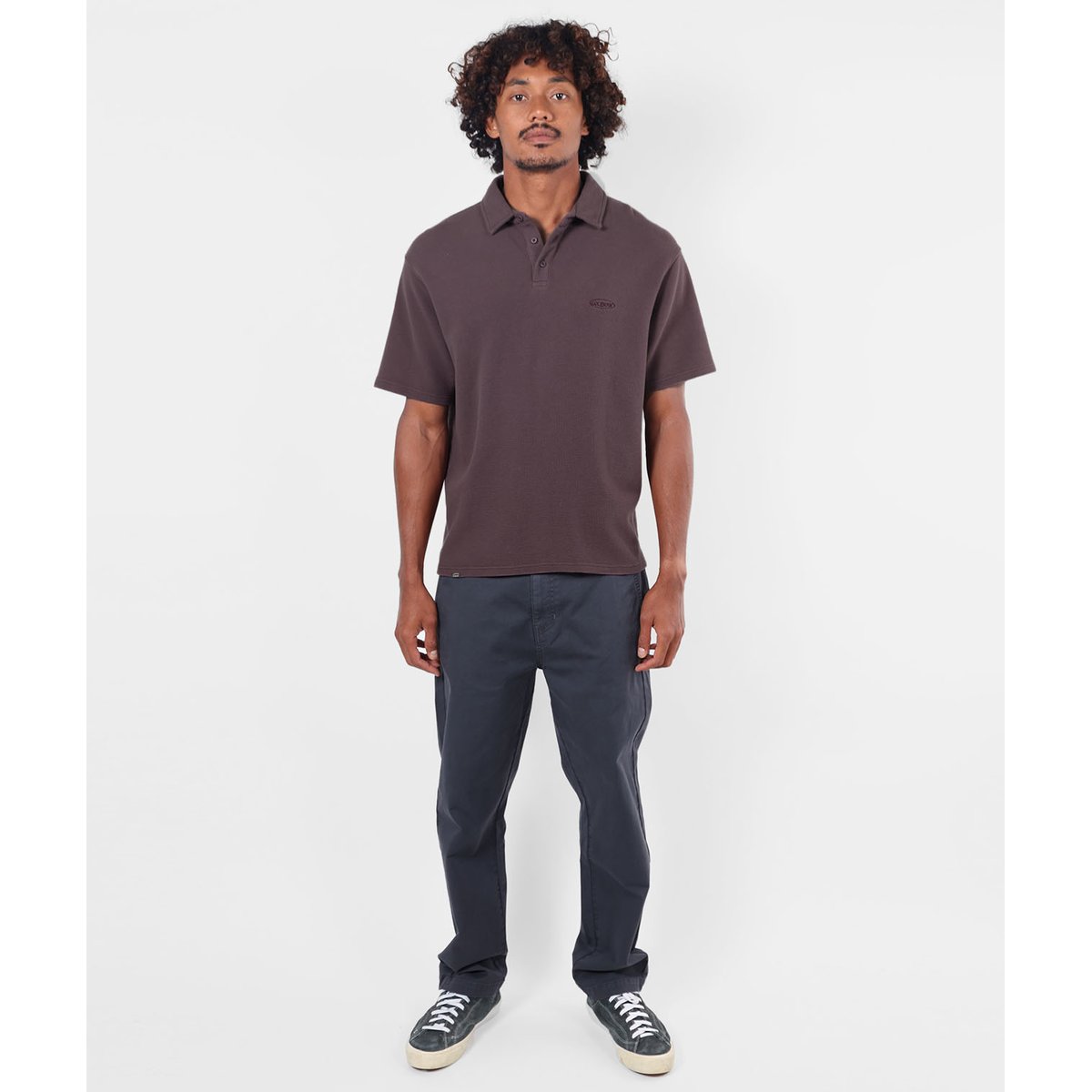 Polo manches courtes WAFFLE raisin, OXBOW