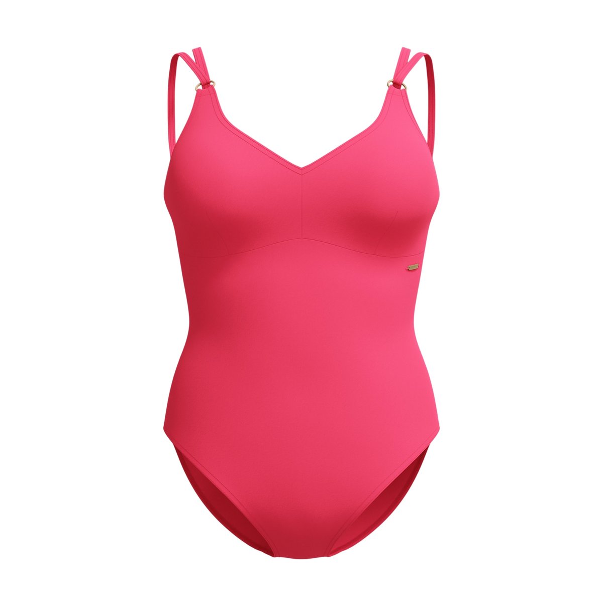 Maillot de bain 1 pièce à bretelles fines ajustables et col V rose, SPEEDO