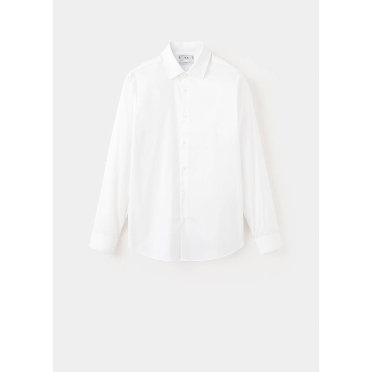 Chemise costume super slim fit coton stretch blanc, MANGO MAN