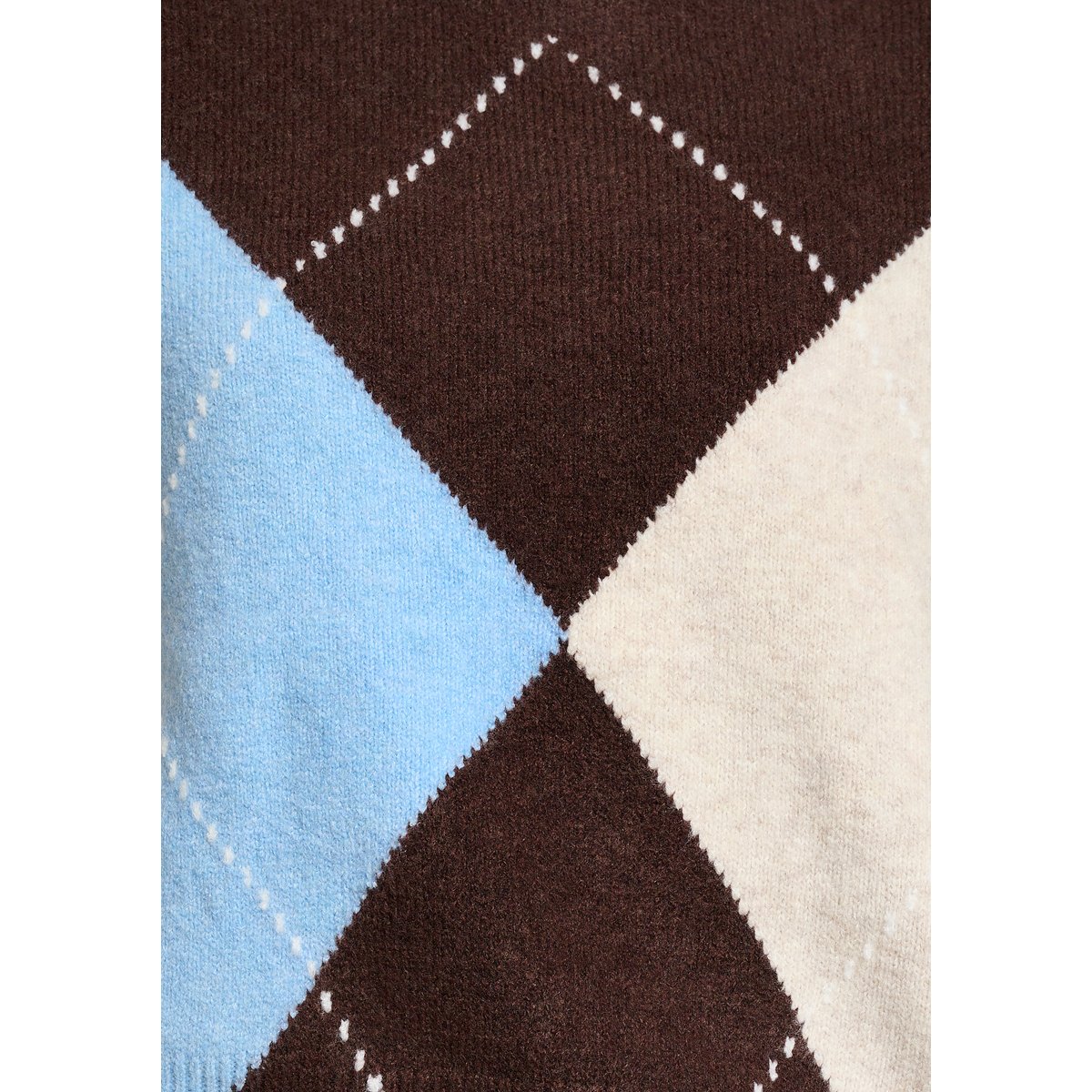 Pull à motif argyle brun fonce chocolate, LOLALIZA