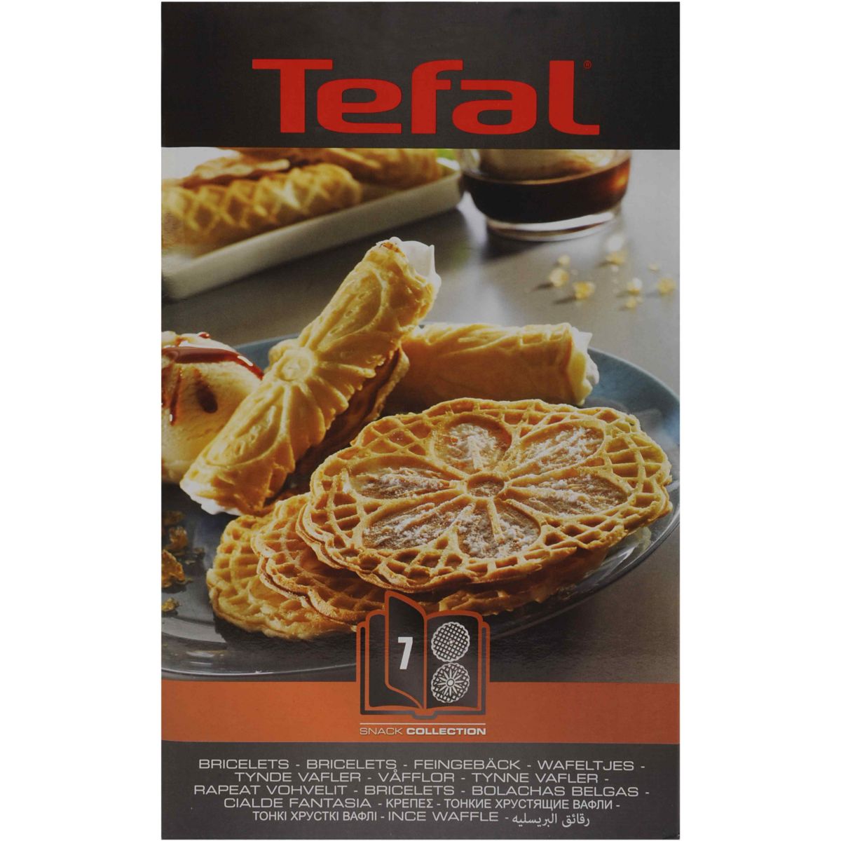 Plaque XA800712 - bricelets snack collection noir, TEFAL