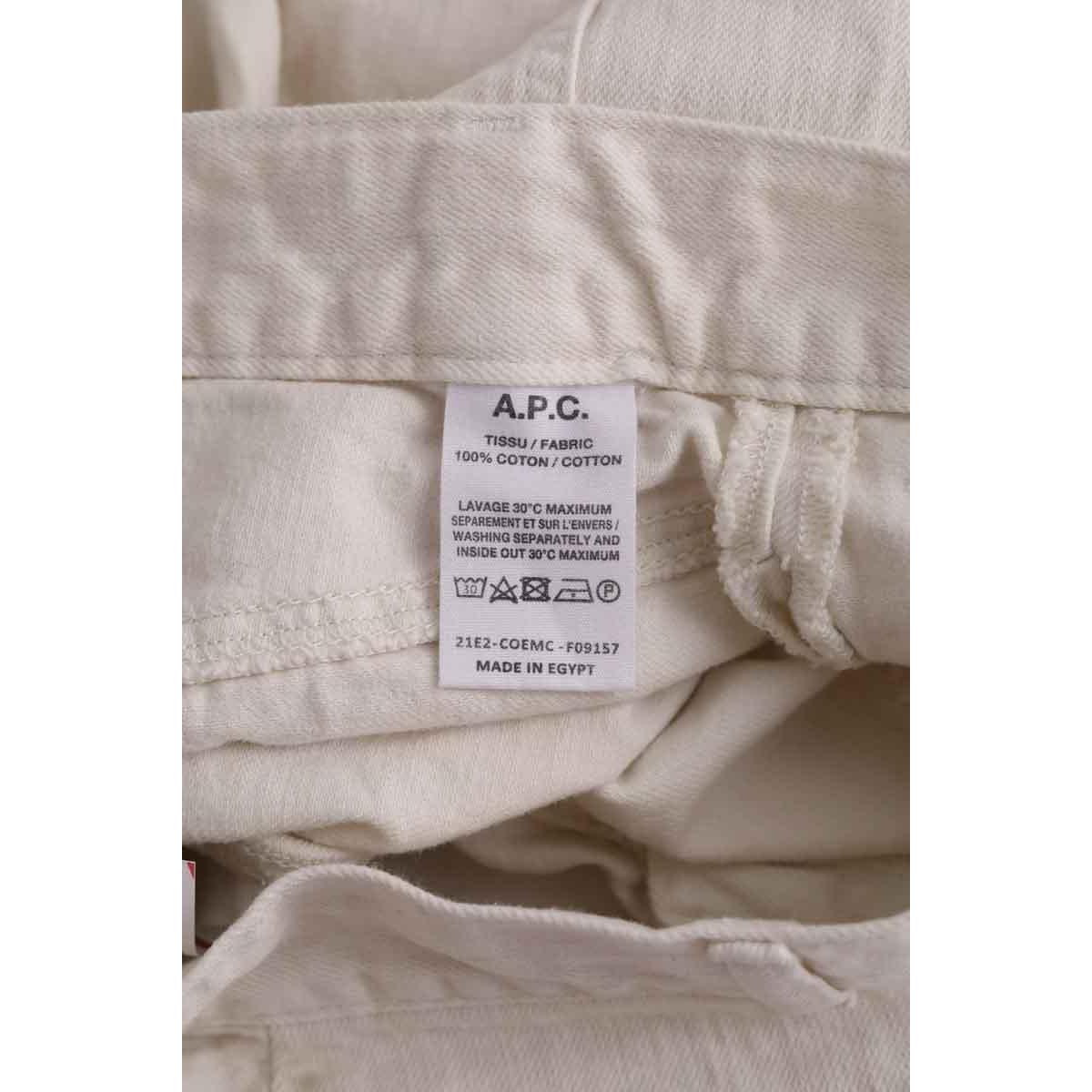 Jean droit - Très Bon État blanc, APC