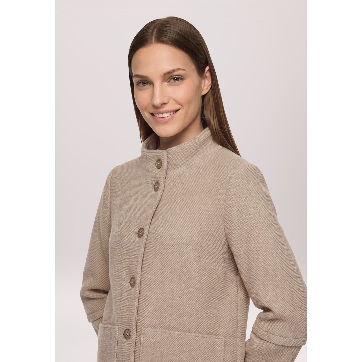 Blazer oversize à manches longues taupe, BETTY BARCLAY