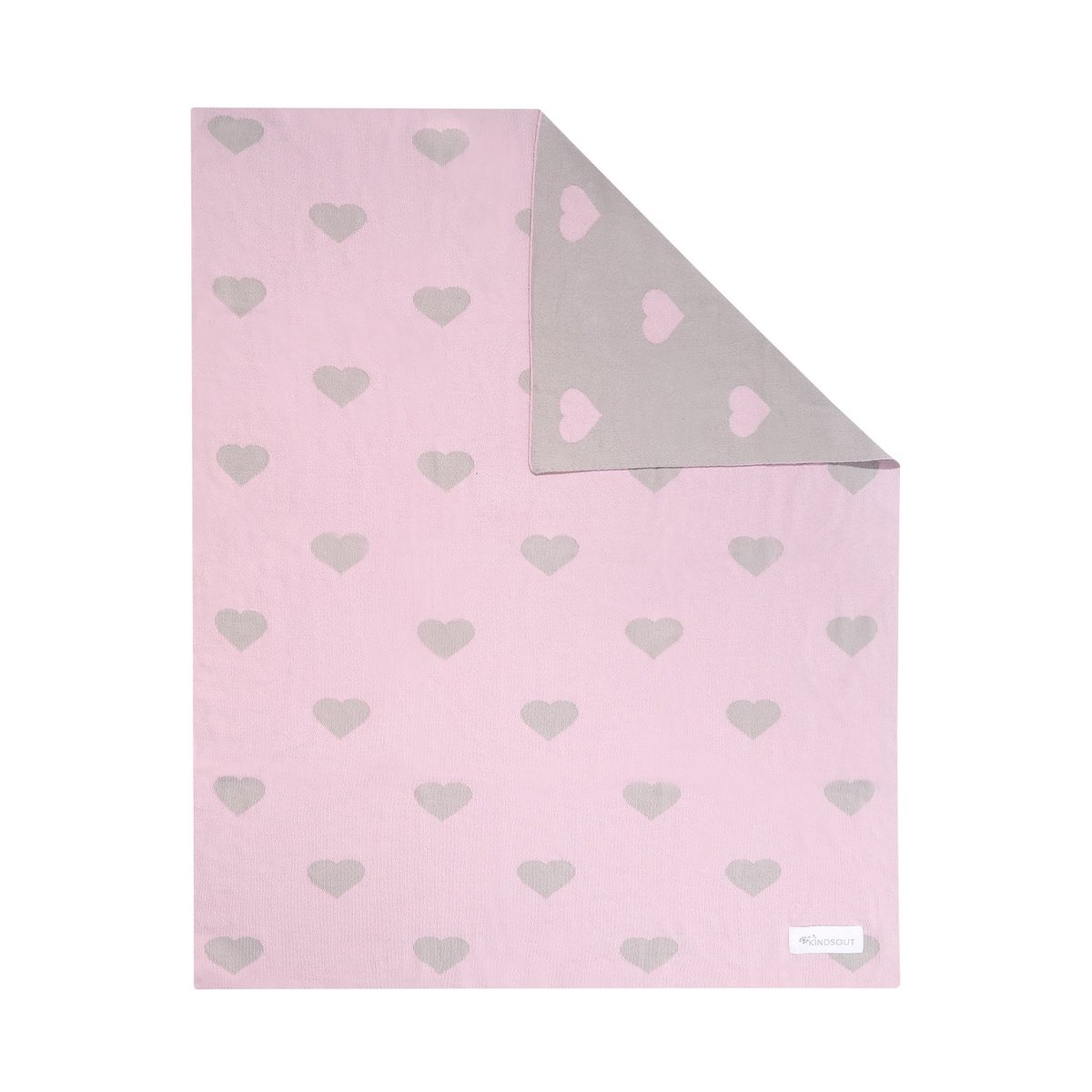 Couverture bébé tricotée rose, KINDSGUT