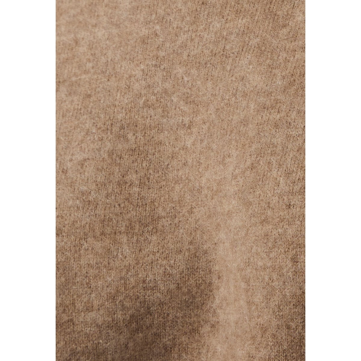 Pull pure laine brossée marron taupe, DAMART