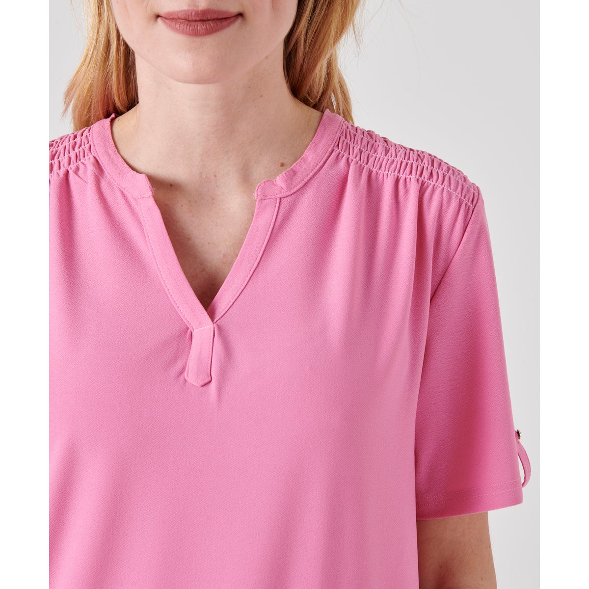 Blouse crêpe rose orchidée, DAMART