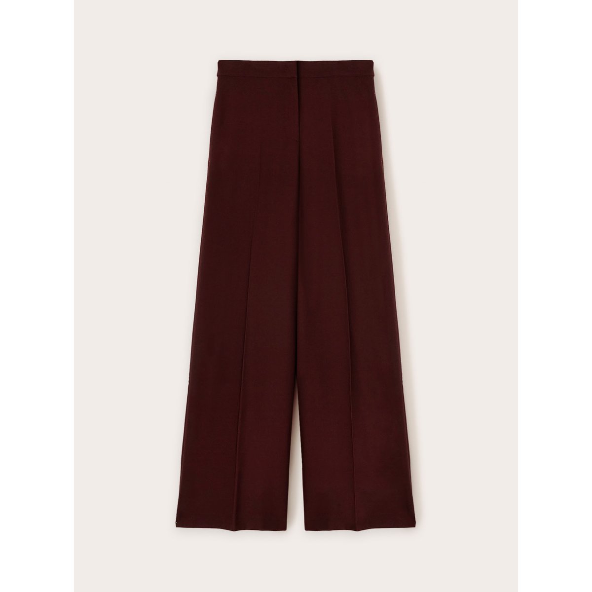 Pantalon large en tissu technique burgundy, MOTIVI