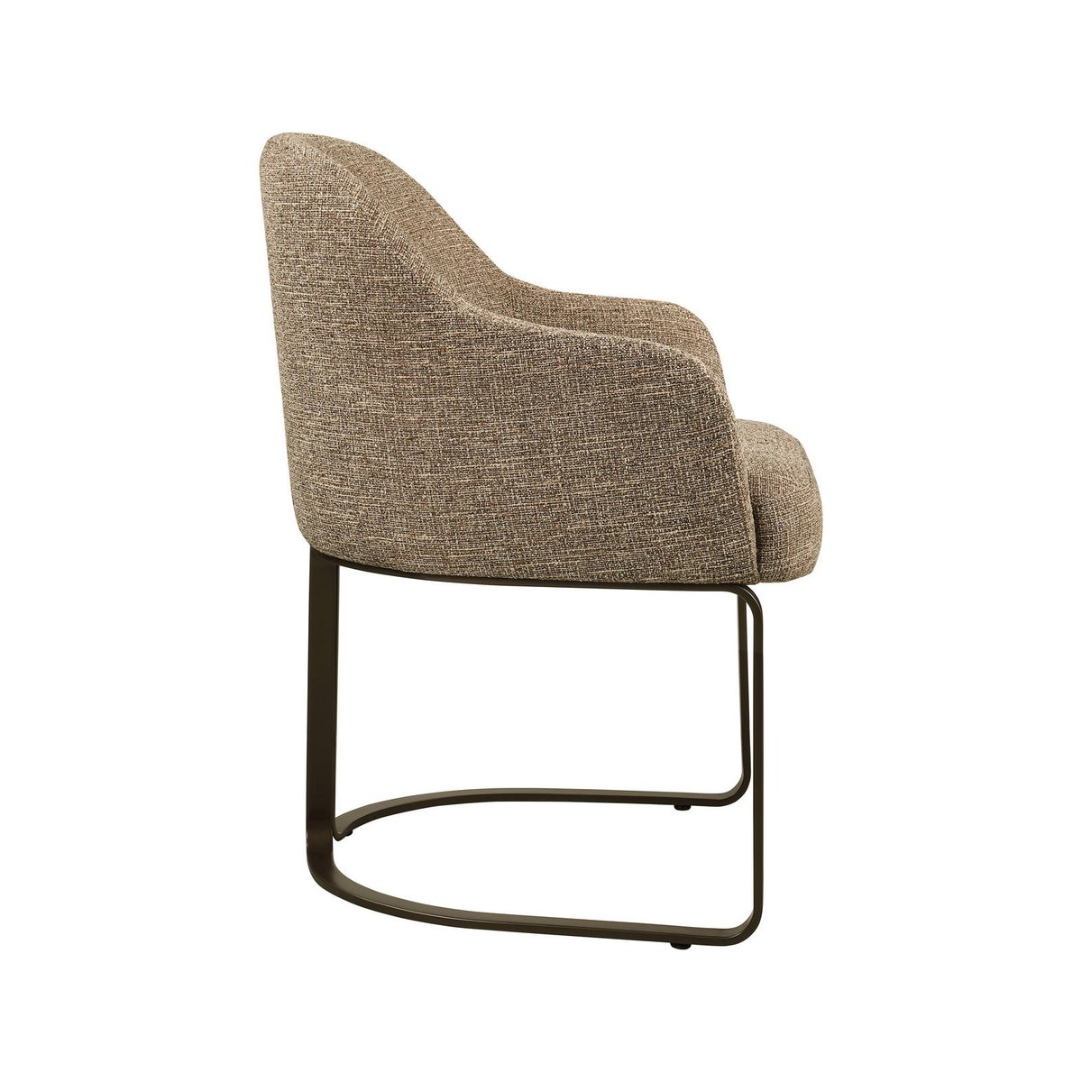 Chaise de repas en tweed ignifugé marron tweed, RECOLLECTION