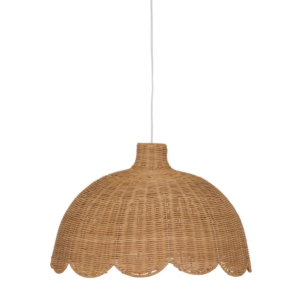 Suspension ronde en rotin MILI marron, ATMOSPHERA