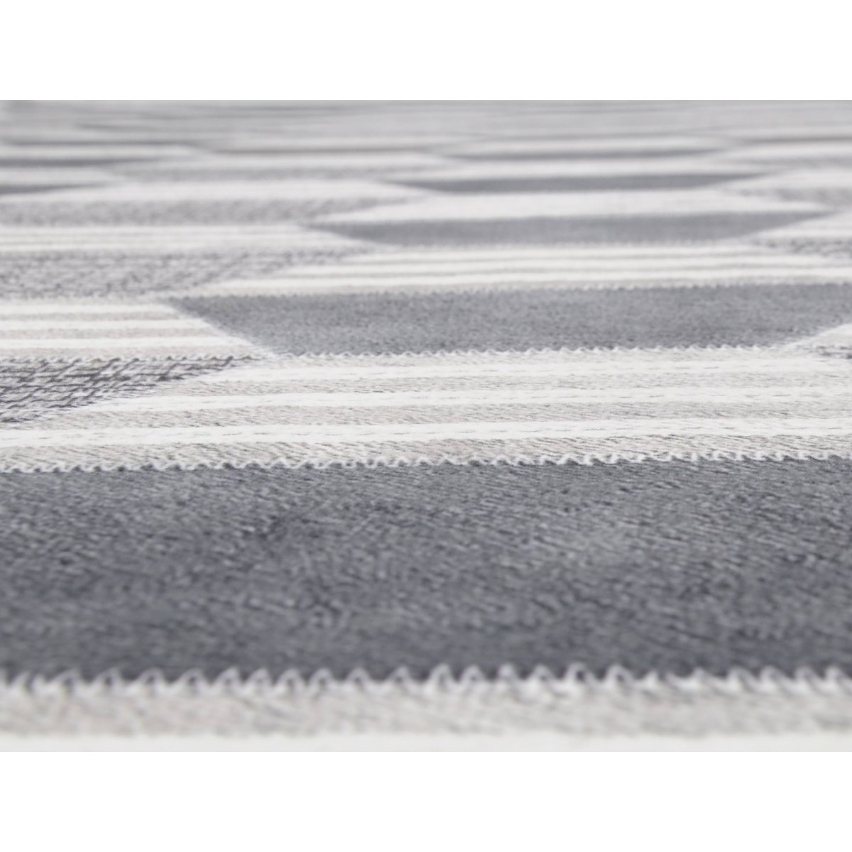Tapis imprimé Serena, aspect cuir, plat gris multicolore, GINO FALCONE