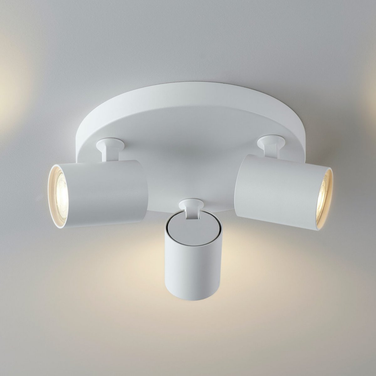 Plafonnier triple spot LIMA blanc, KOSILUM