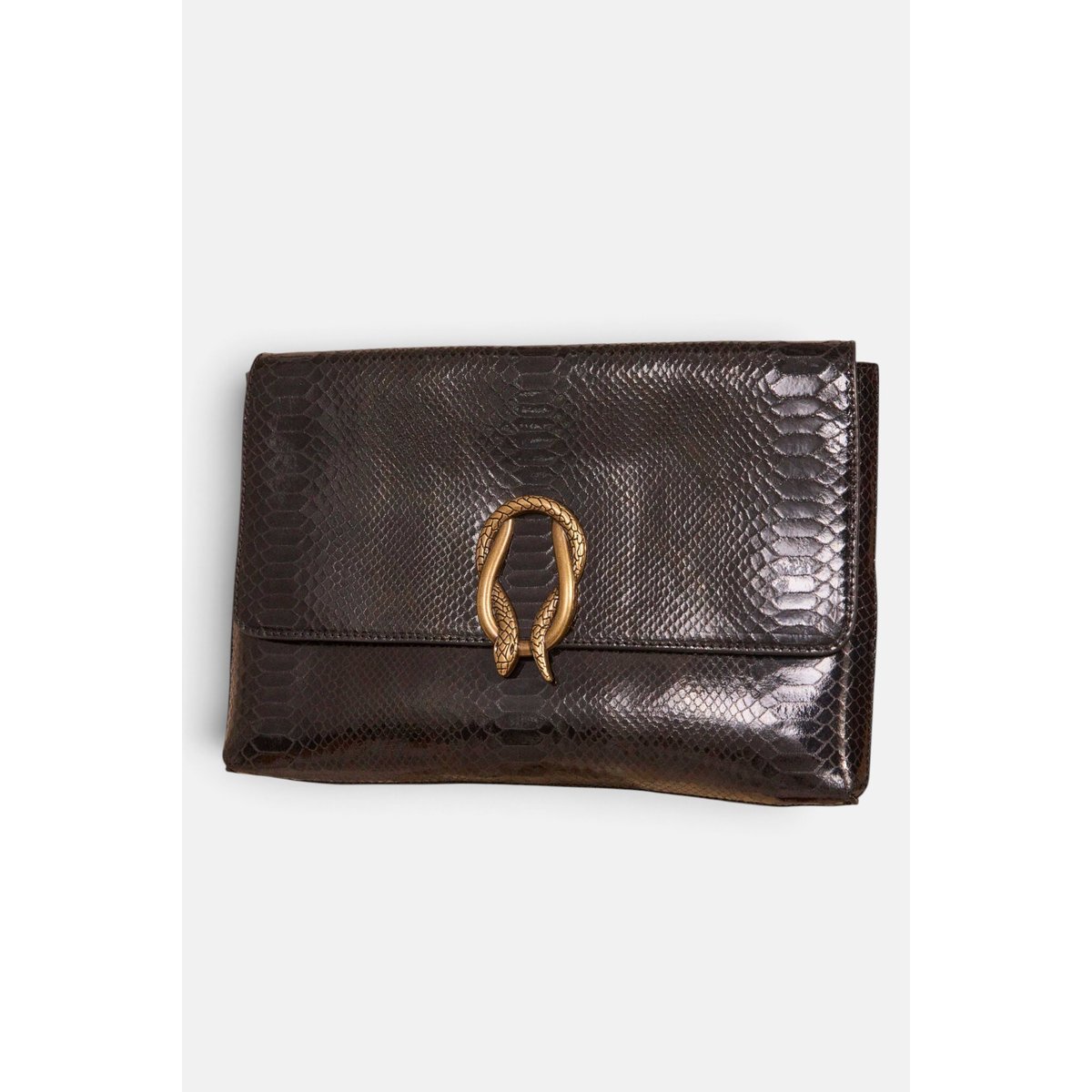 Pochette en cuir LEON noir, Maison 123