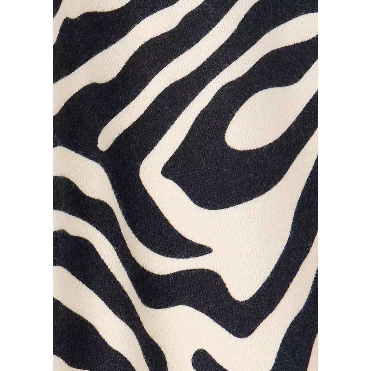 Pull en maille fine motif zèbre noir, MANGO