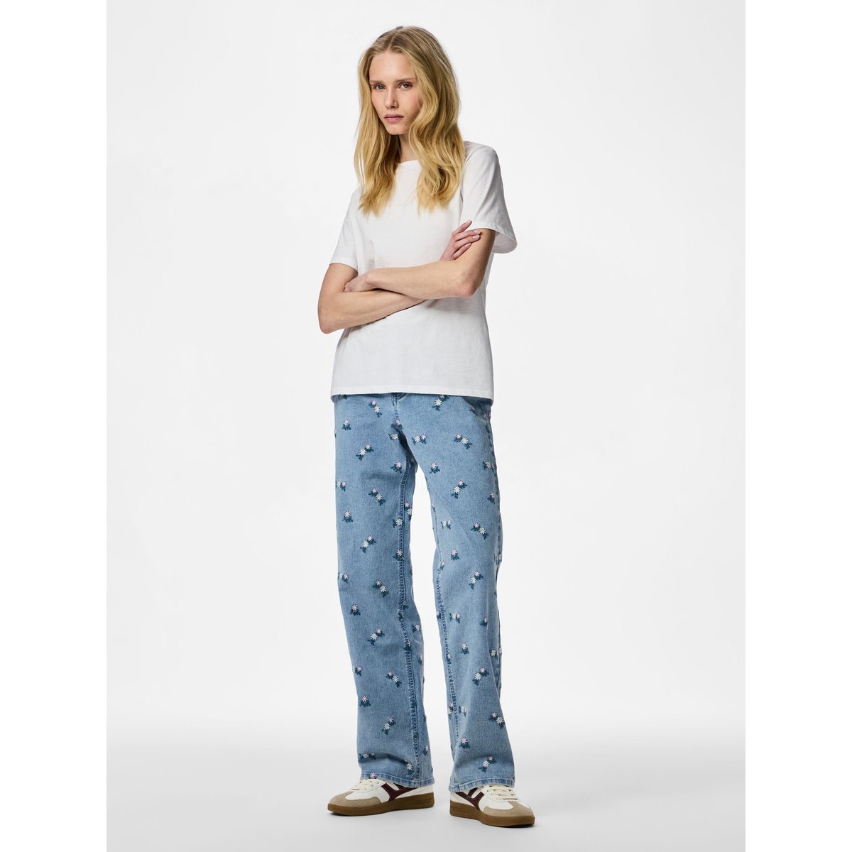 Jean Droit light blue denim, PIECES