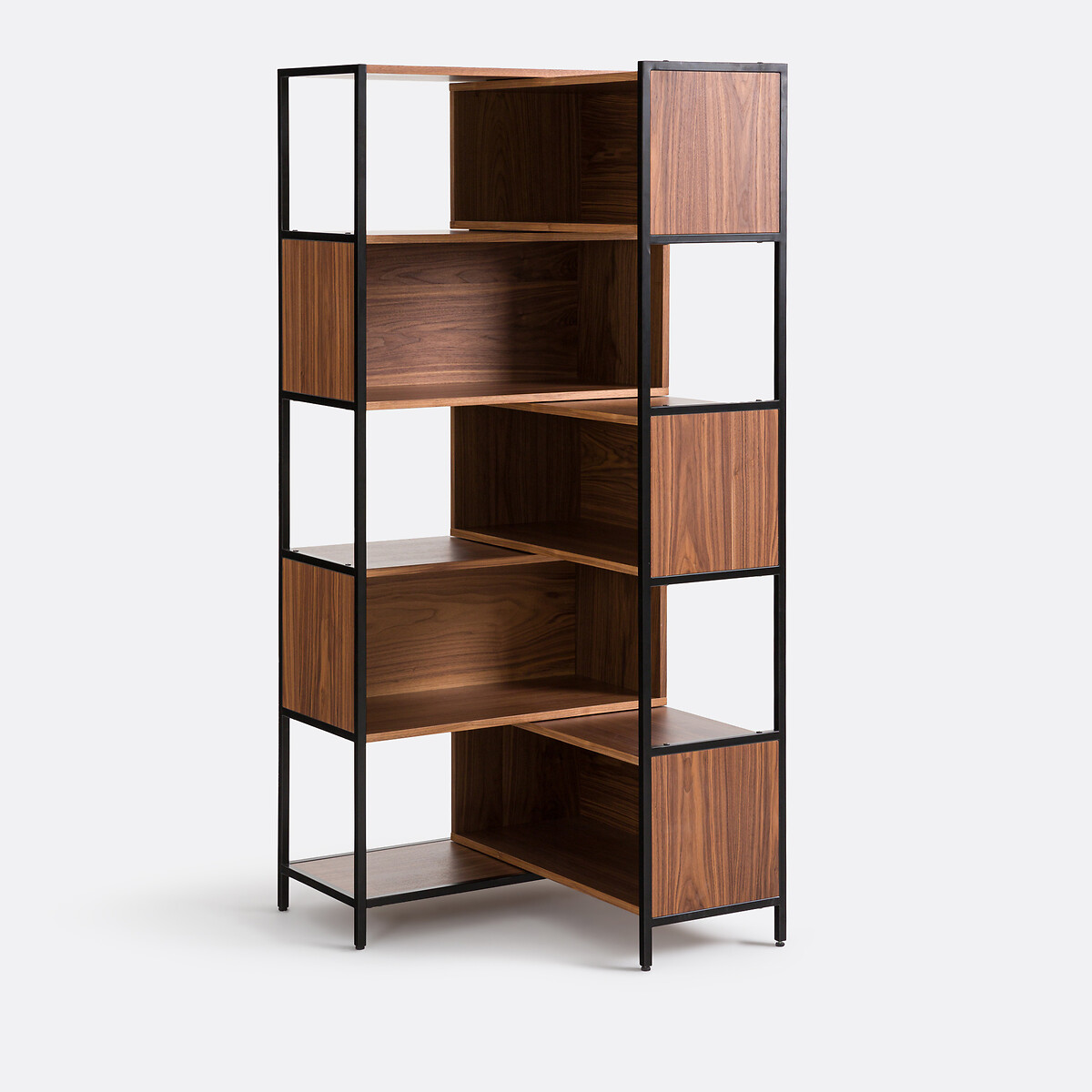 Bibliothèque modulable et extensible, en plaqué noyer, VOLGA coloris noyer, LA REDOUTE INTERIEURS