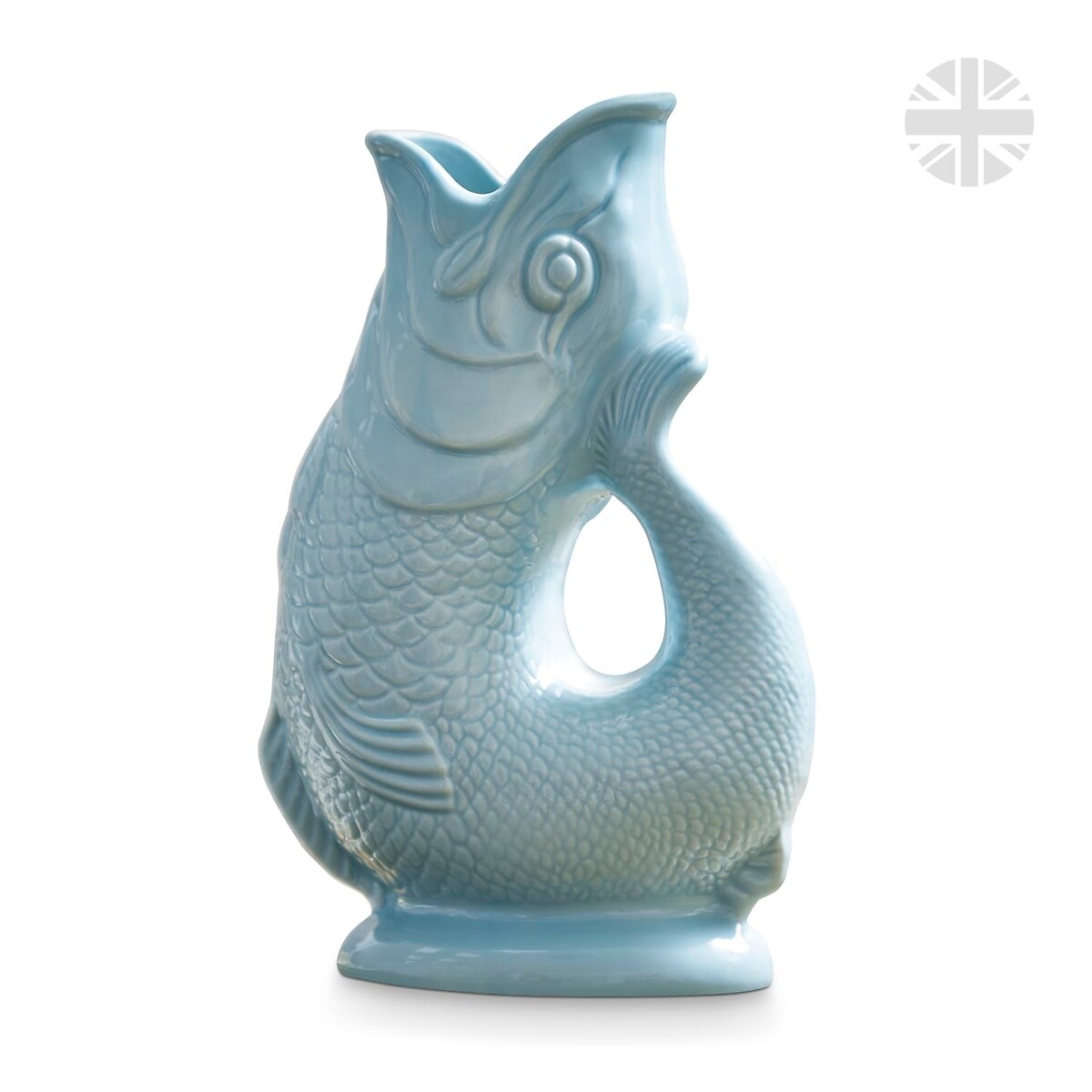 The Original 0.6L Gurgle Fish Jug eau de nil, WADE POTTERY