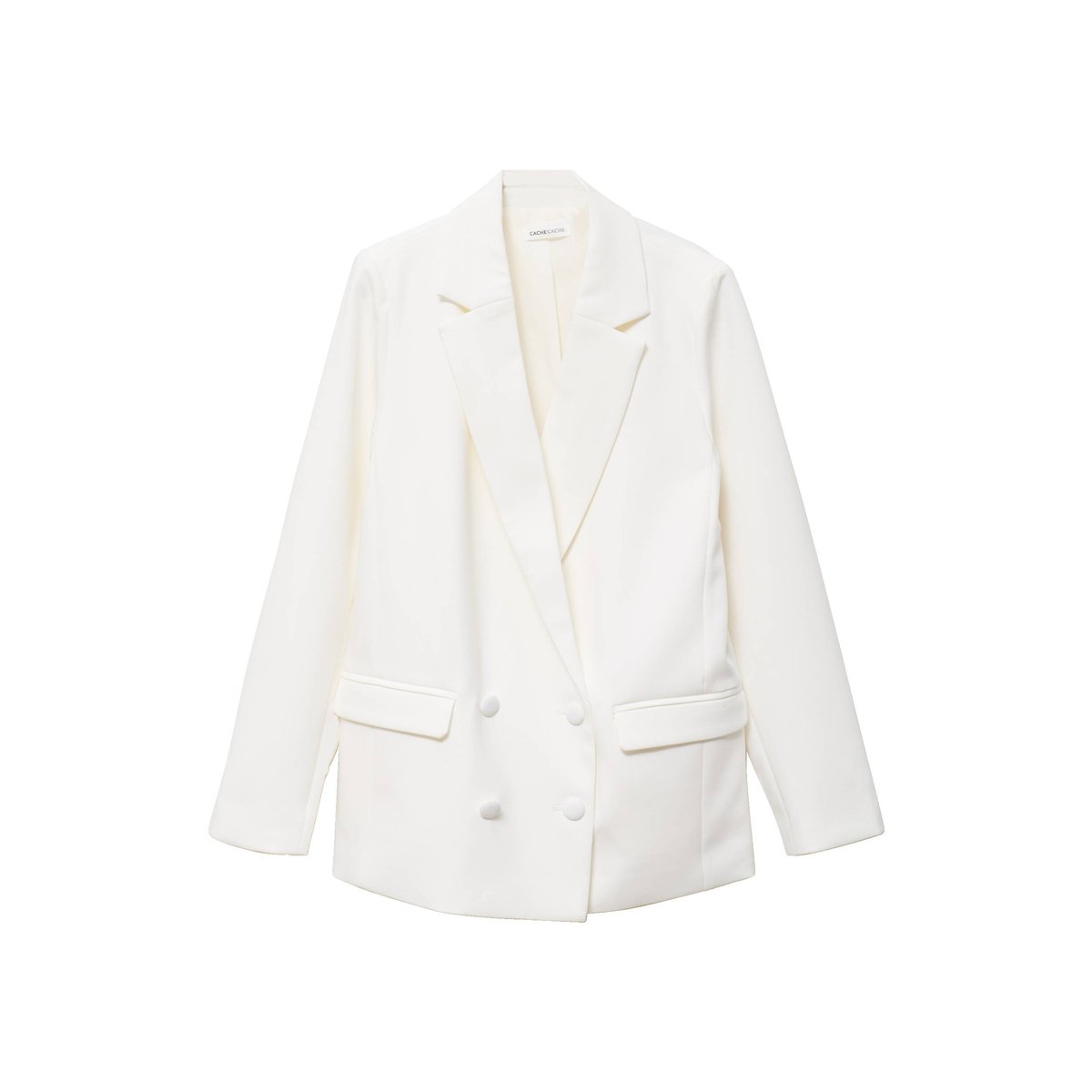 Blazer col classique manches longues ecru, CACHE CACHE