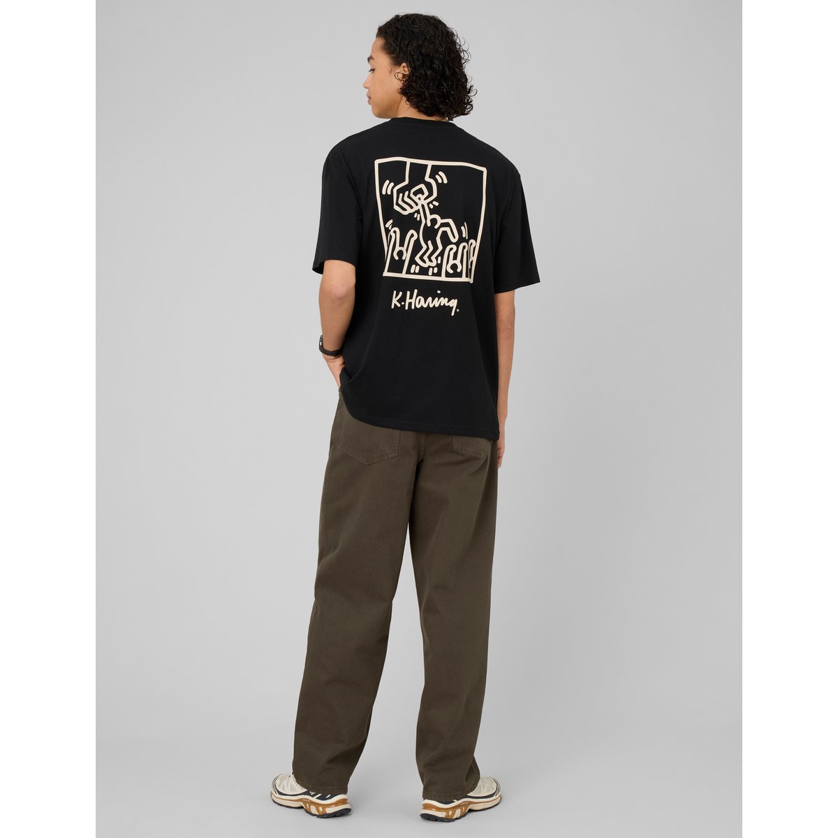 T-shirt licence keith haring noir, BZB