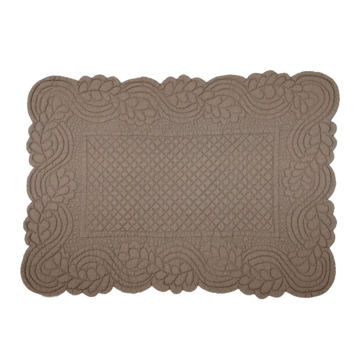 Set de table morphée coton matelassé taupe, SUD ETOFFE