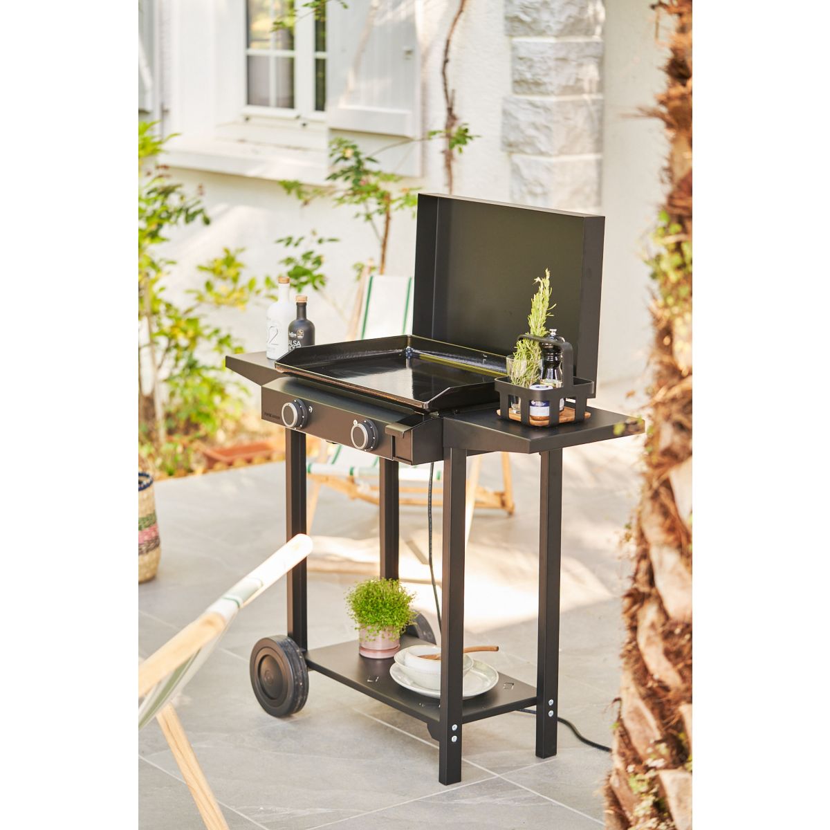 Couvercle plancha Pour Base 60 CPABC60N noir, FORGE ADOUR