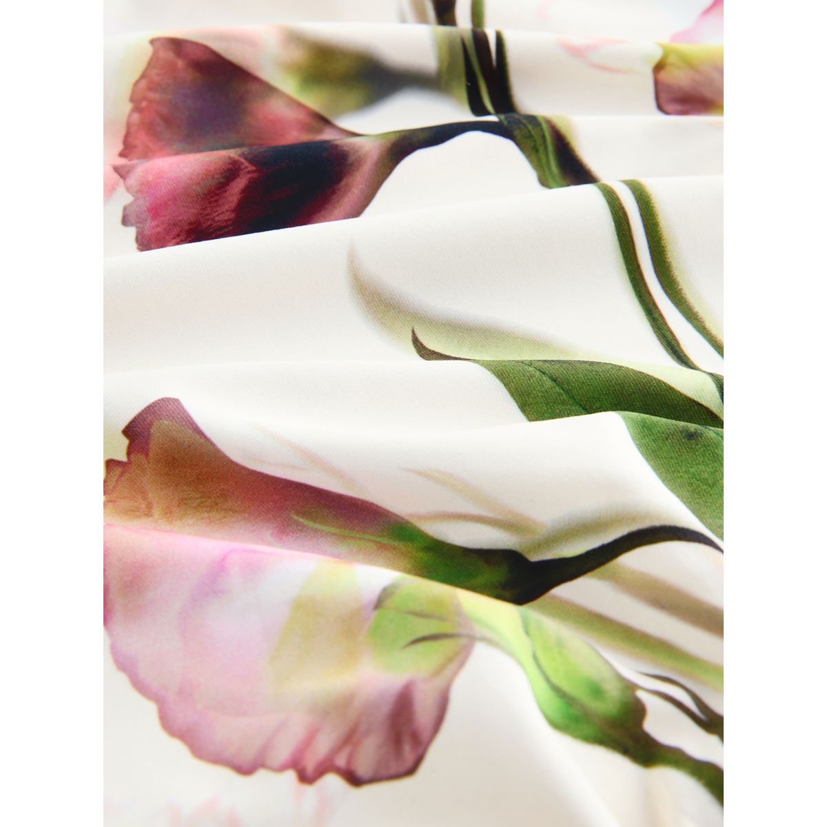 Haut de tankini effet blousant imprimé tulipe crème, NEXT