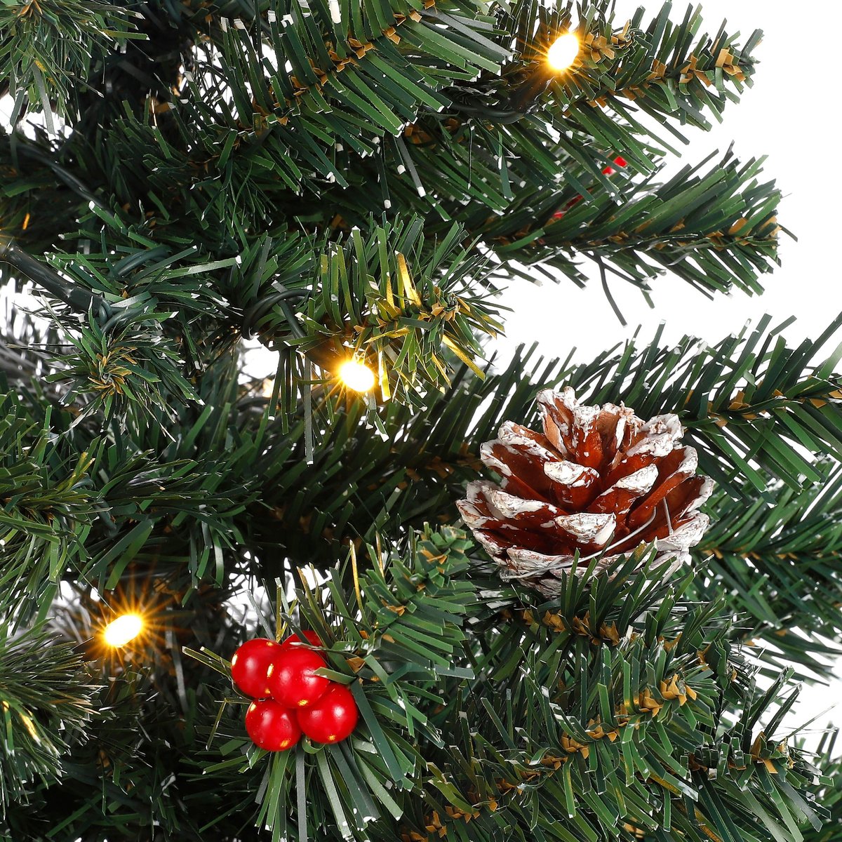 Lot de 2 sapins de Noël artificiel et 1 couronne CRESTON vert, BLACK BOX TREES