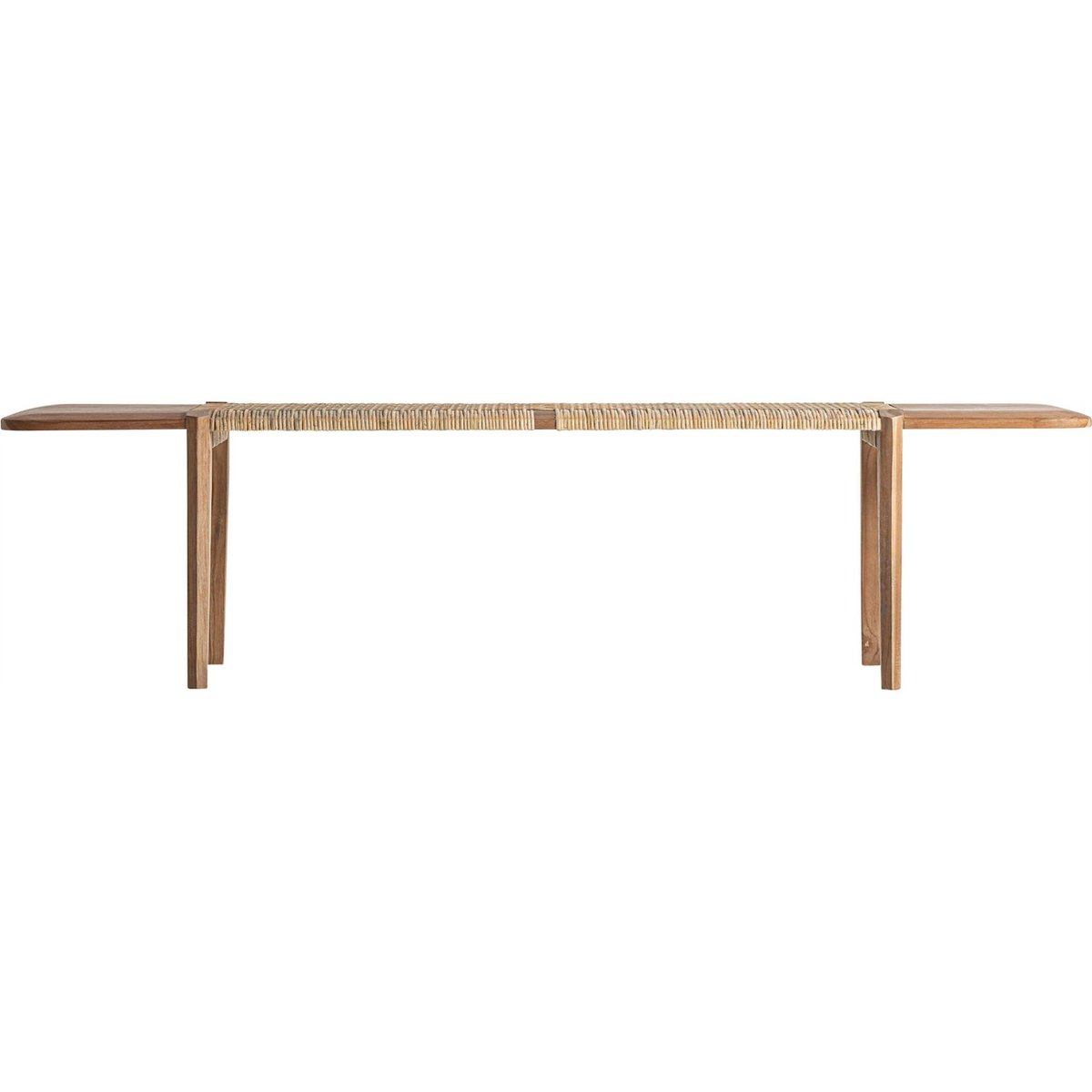 Banc bohème en bois de teck marron et naturel, RECOLLECTION