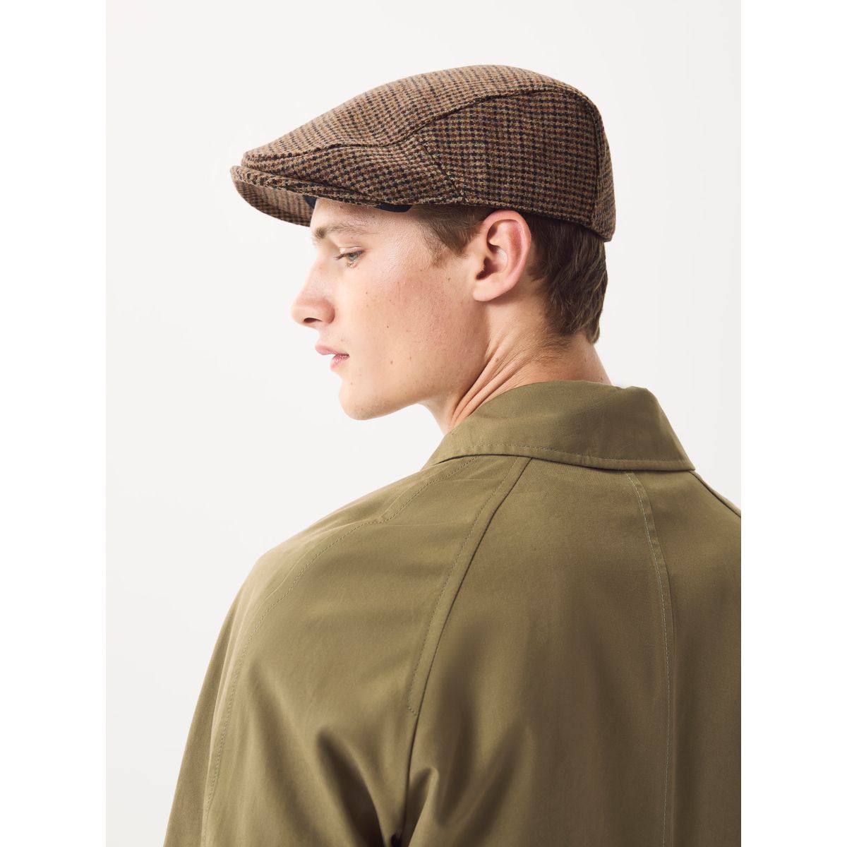 Casquette plate dents de chien marron, NEXT