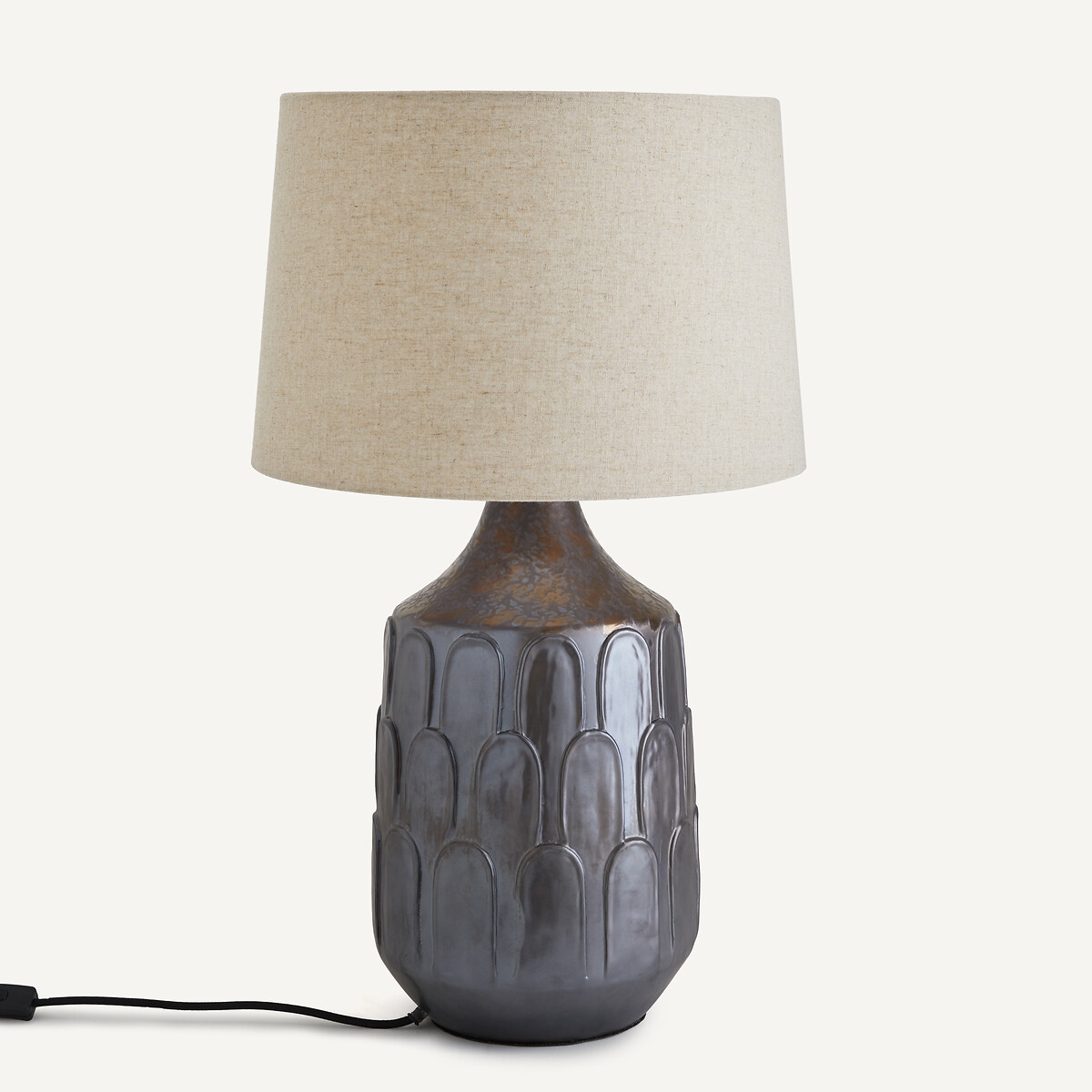 Lampe à poser, en céramique et lin, Synn bronze, AM.PM