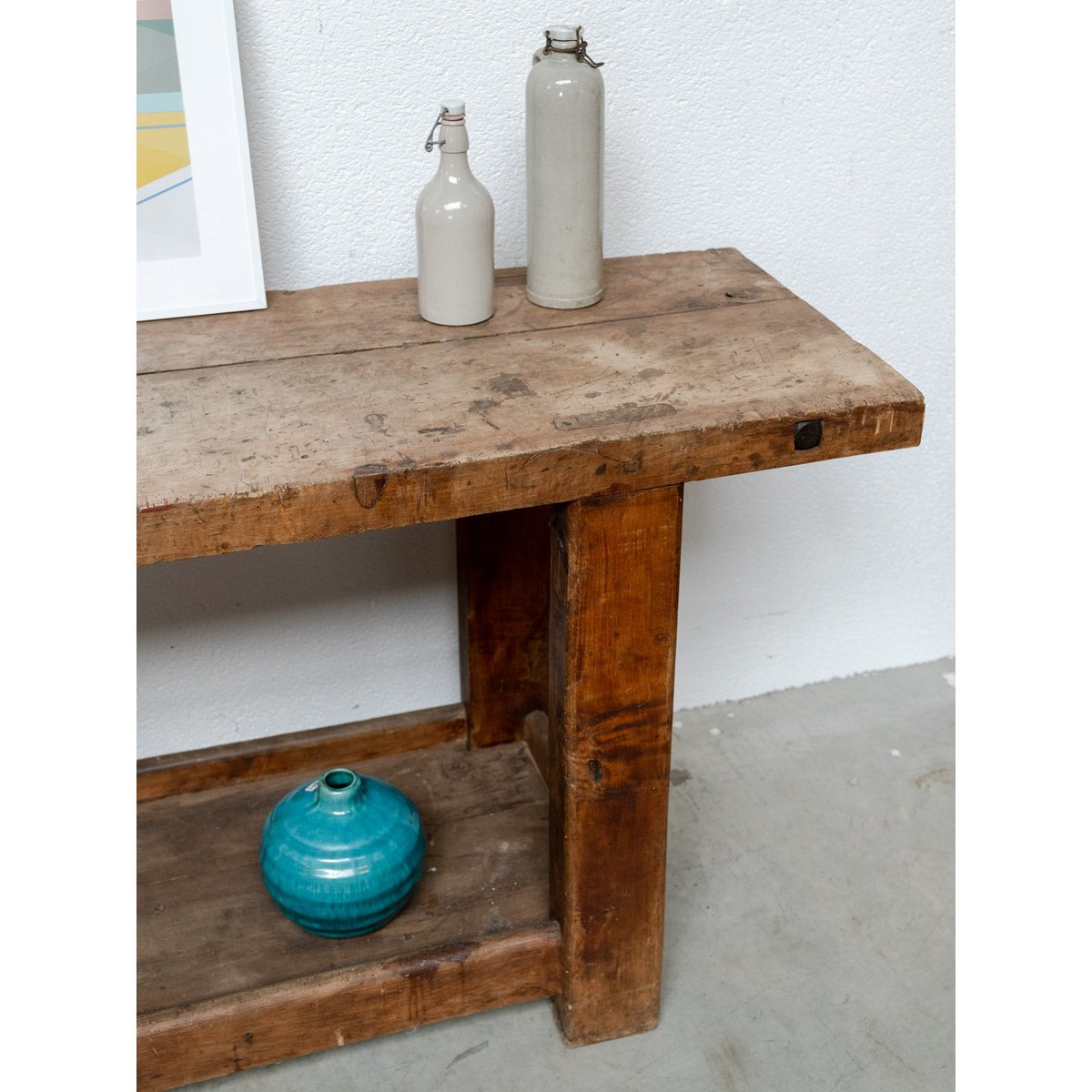 Etabli en bois Fernand N°347 - Bon état bois foncé, DEBONGOUT
