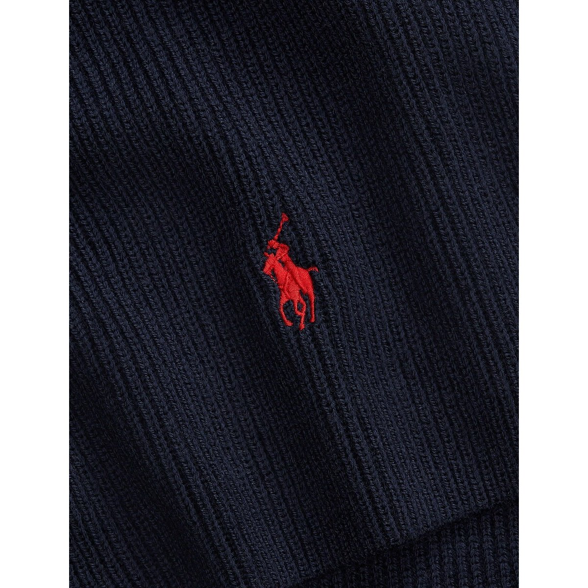 Coffret cadeau bonnet et écharpe mérinos bleu marine, POLO RALPH LAUREN