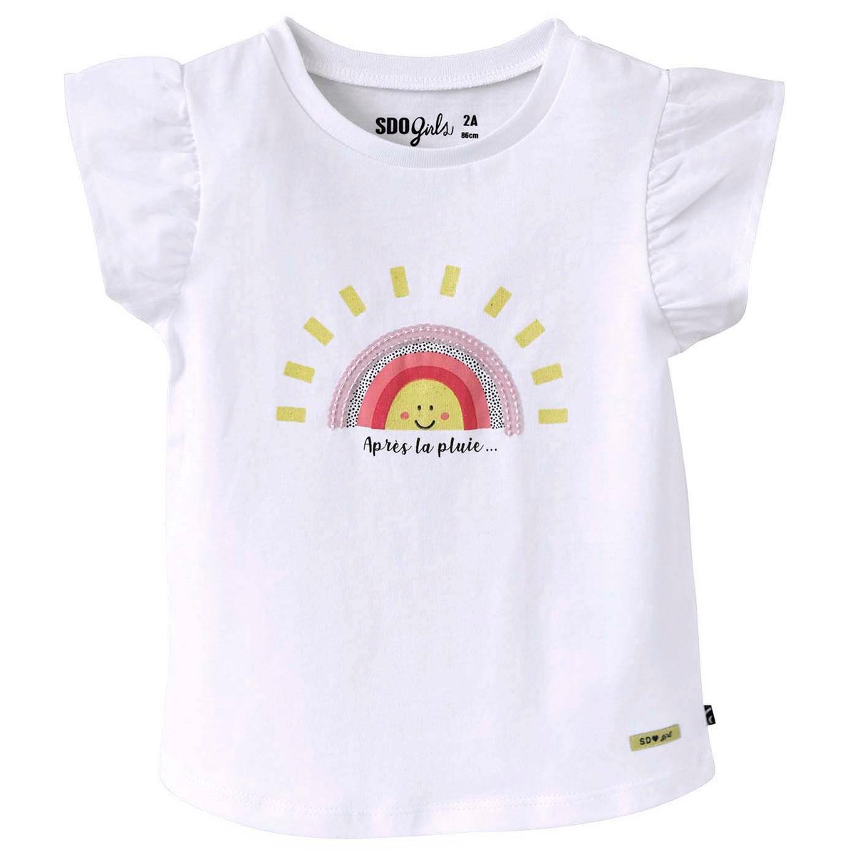 Tee shirt cameli blanc, SUCRE D'ORGE