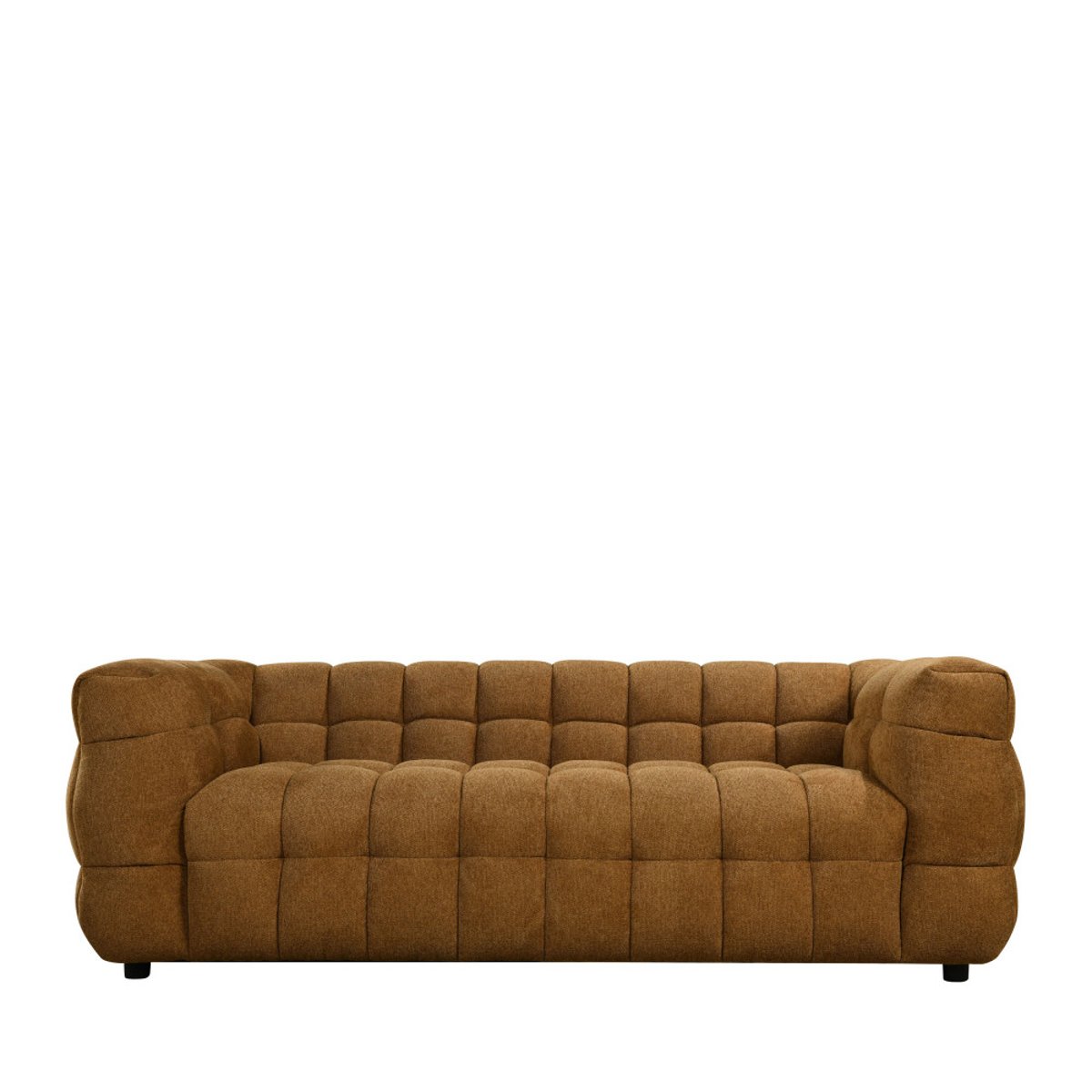 Canapé droit 3 places en tissu- BOLLY bronze, DRAWER