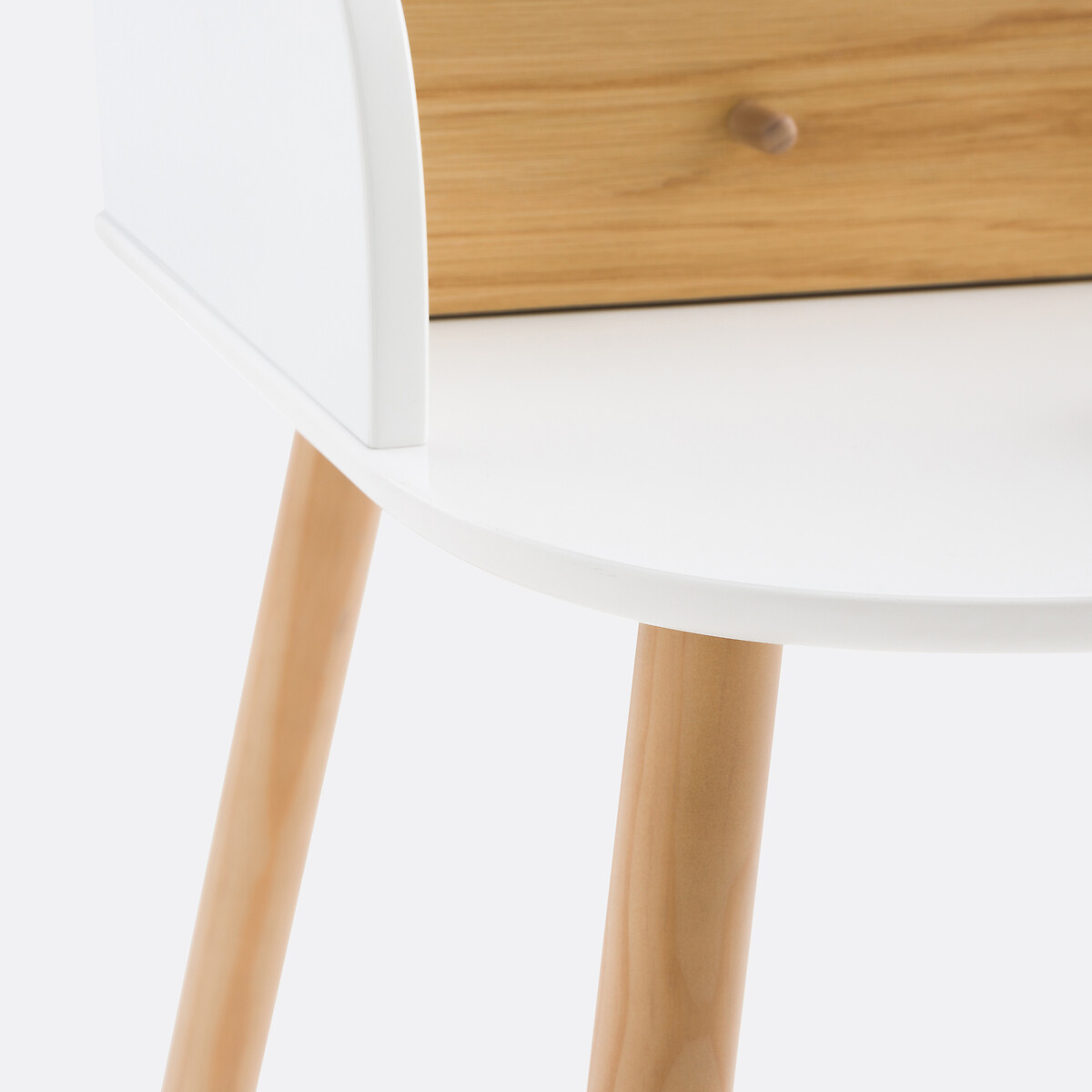 Kinderfrisiertisch Lorette mit Hocker weiss/braun, LA REDOUTE INTERIEURS