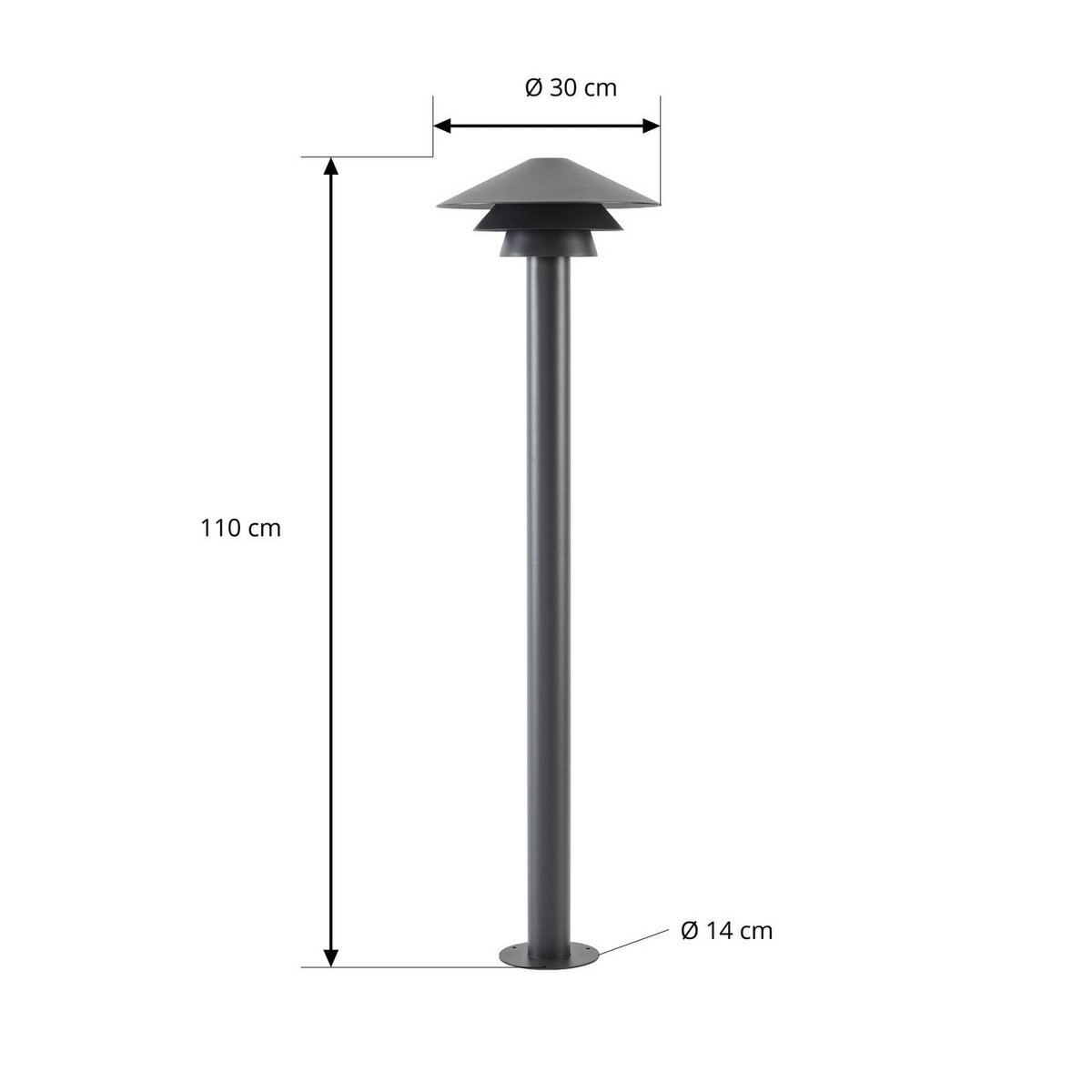 Luminaire extérieur en aluminium moderneLED anthracite, blanc, LUCANDE