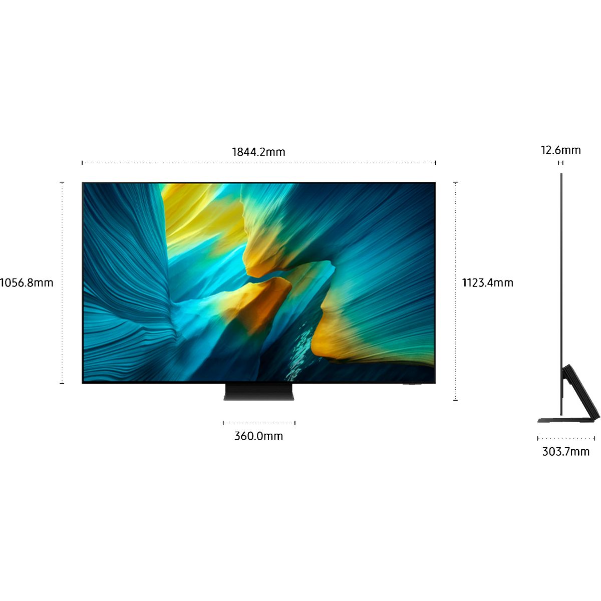 TV OLED TQ83S95F (2025) 83" (209 cm) 4K - Smart TV, anti-reflet couleur unique, SAMSUNG