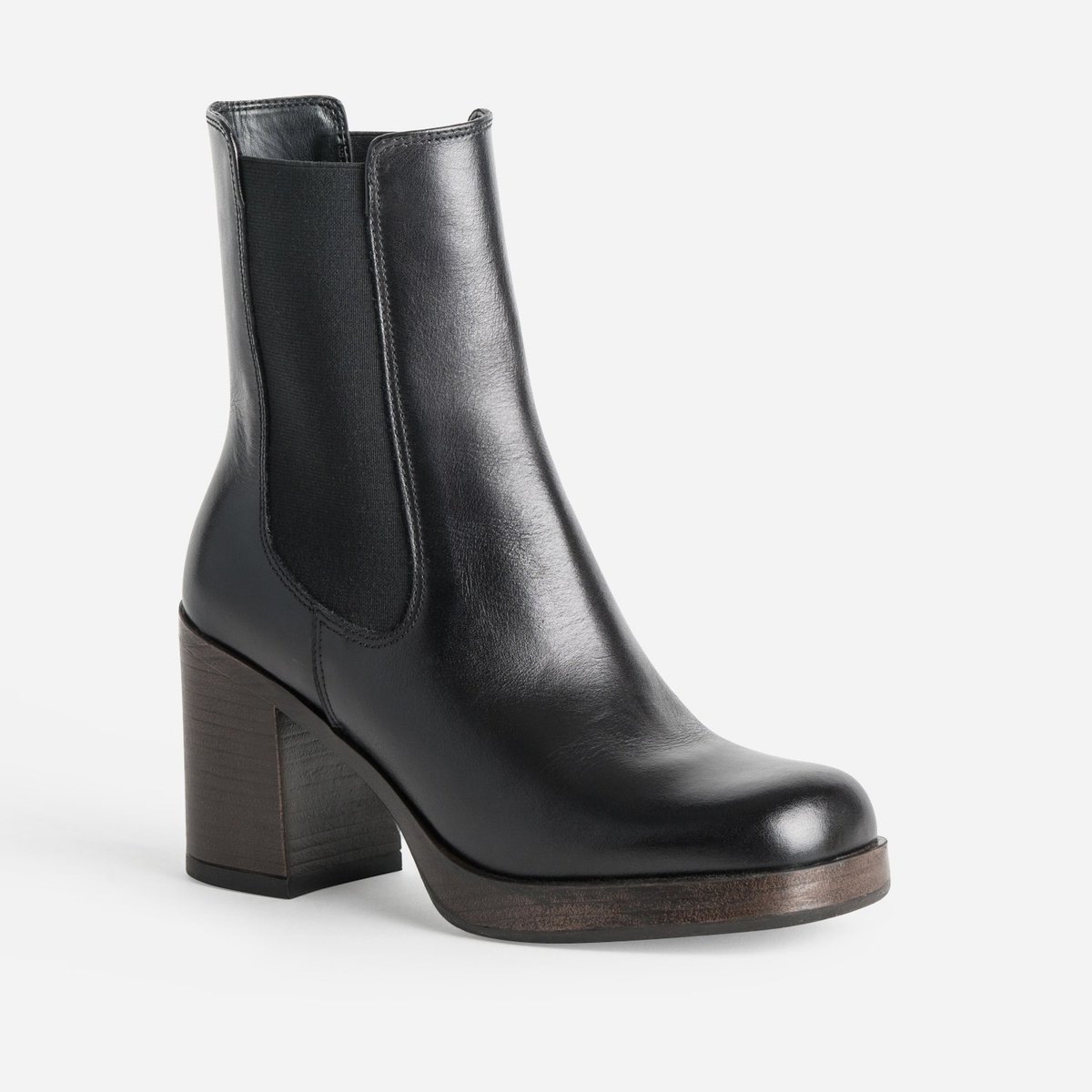 Boots À Talon en cuir NIAMA noir, ERAM