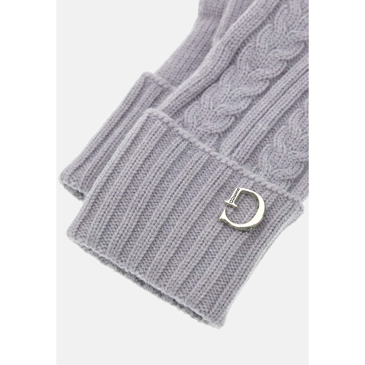 Gants En Maille Avec Logo gris, GUESS