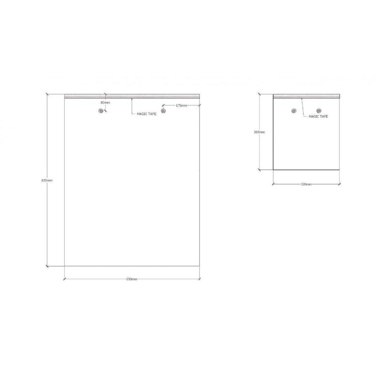 Draperie pour lit RENO NOAH couleur unique, VIPACK