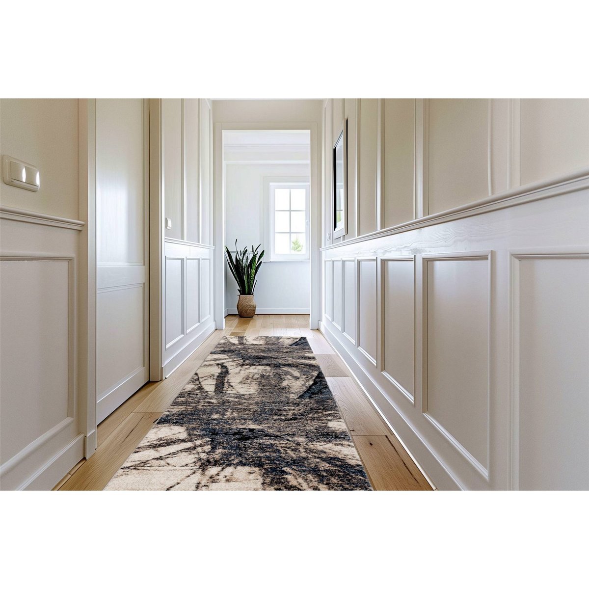 Tapis rectangulaire, Firenze bleu ardoise et gris pierre, ARTE ESPINA