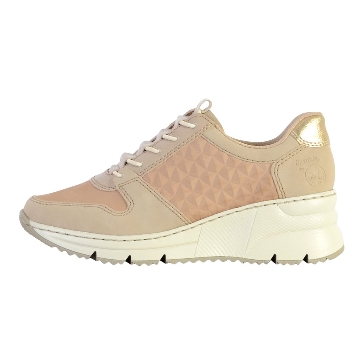 Basket Cuir Morelia beige, RIEKER