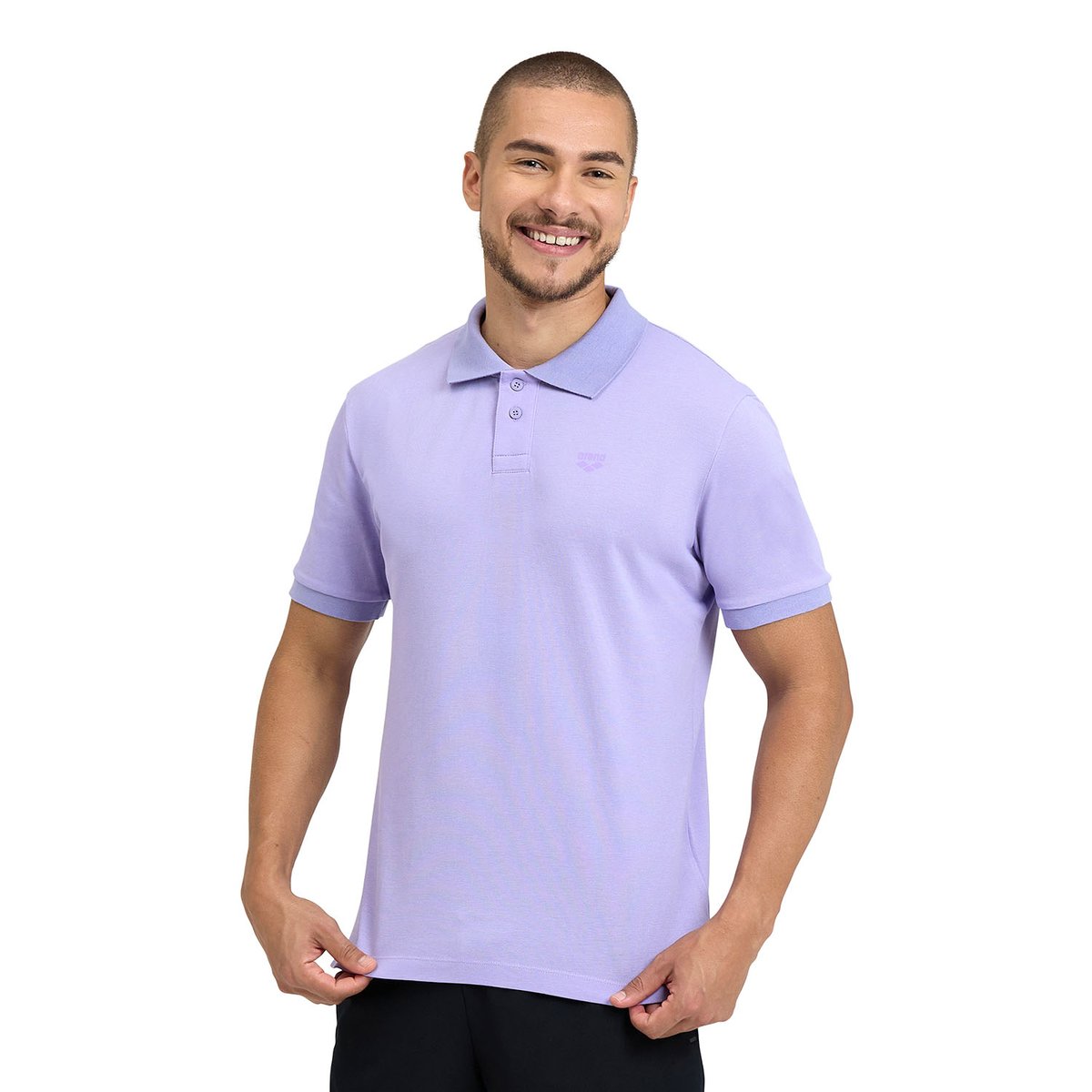 Polo en coton Solid lavanda-dark lavanda, ARENA