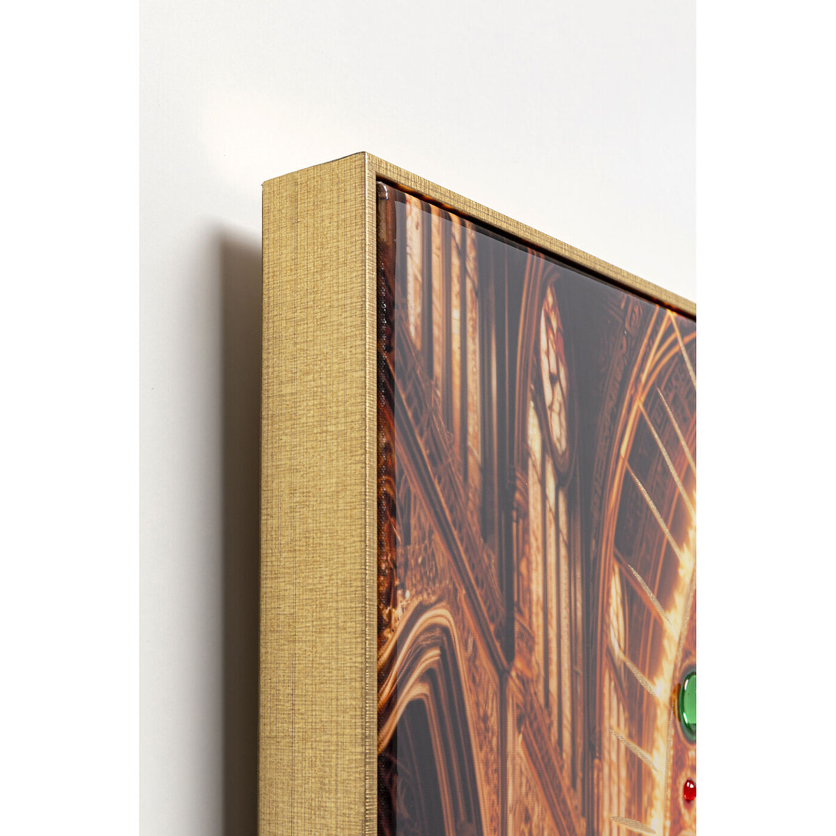 Tableau encadré Saint Halo Man 100x100cm marron, KARE DESIGN