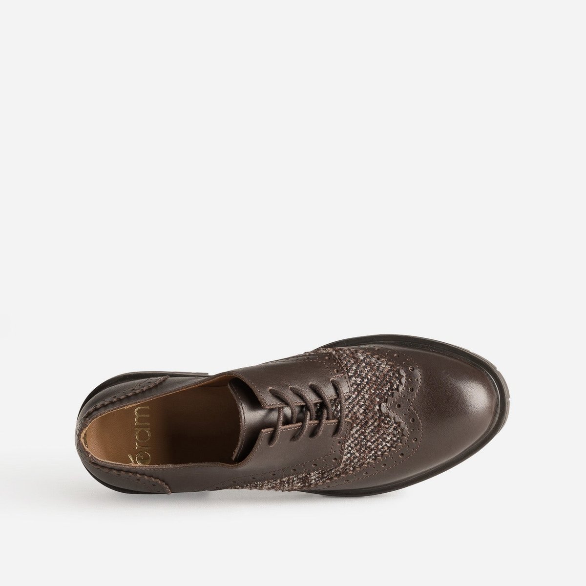 Derby en cuir FLAVIE chocolat, ERAM