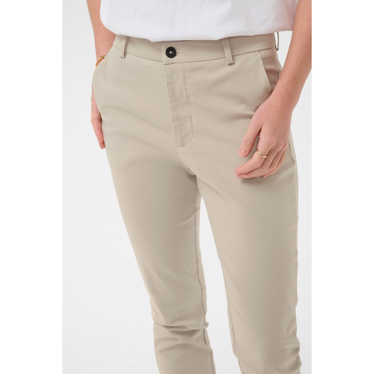 Pantalon de costume beige feather gray, KAFFE